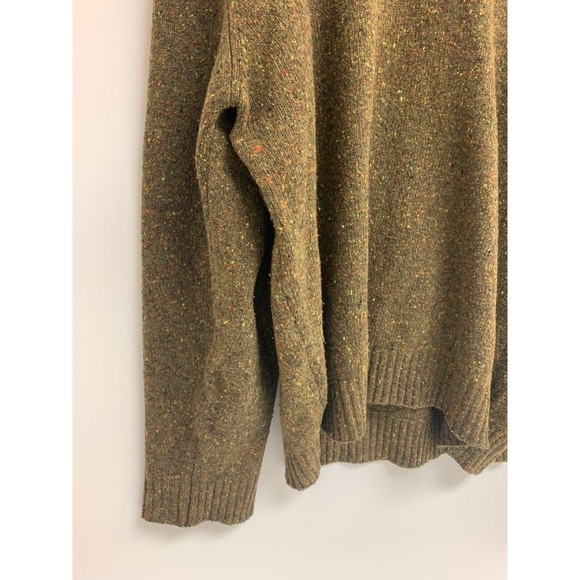 Orvis V Neck Sweater Lambswool Green Speckled Pattern Pullover Mens Size XXL - Picture 2 of 10